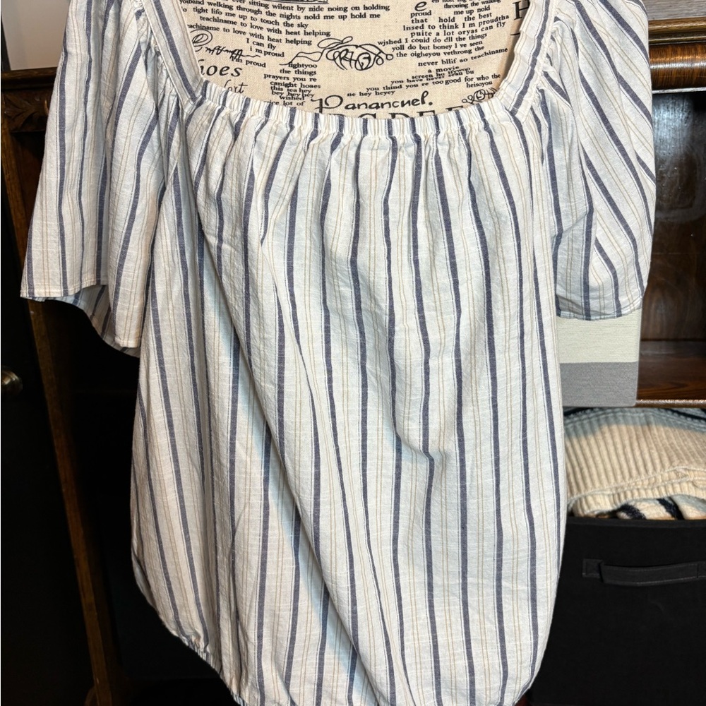 Striped Off-Shoulder Women's Top